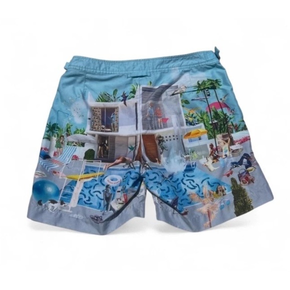 Orlebar Brown Bulldog Sanda Anderlon Pool Print Swim Shorts Size 30 - Picture 6 of 12